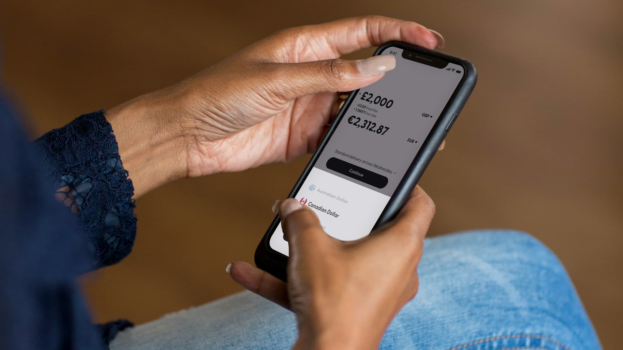 First-time homebuyer successfully using a digital mortgage app on a phone.
